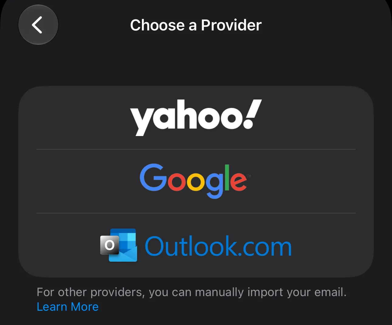No Zoho option available