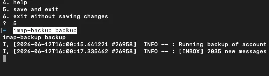 Backup process running