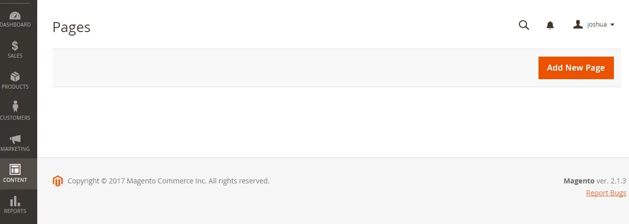 magento page blank