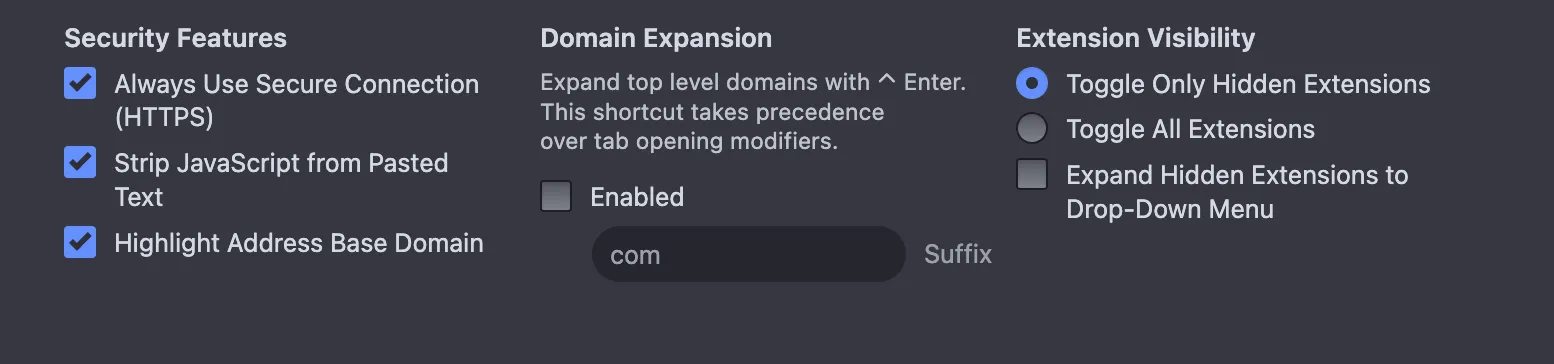Security Features